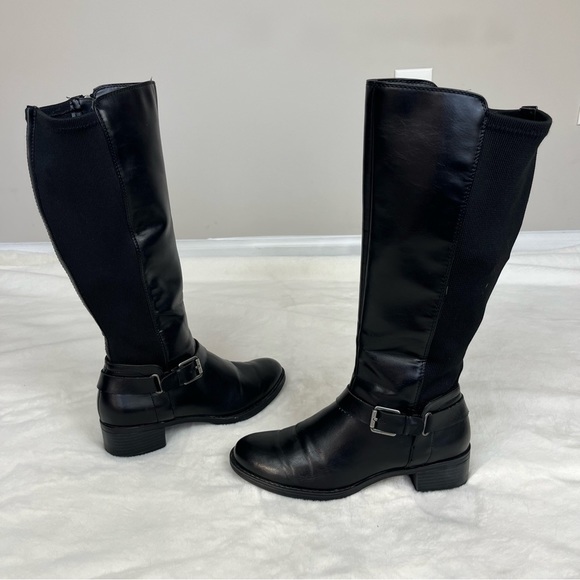 FRANCO SARTO CEDAR KNEE HIGH BLACK BOOTS SIZE 8 - Picture 11 of 14